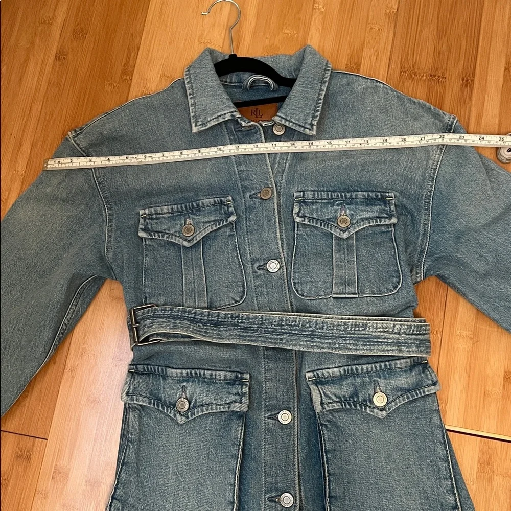 NEW Ralph Lauren Lauren Light  Jean Jacket with Belt and jeans. - Picture 15 of 16